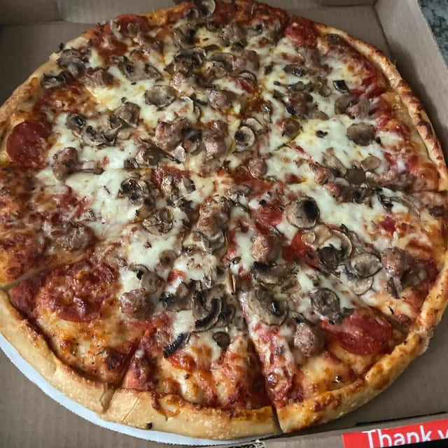 Three Toppings Pizza.